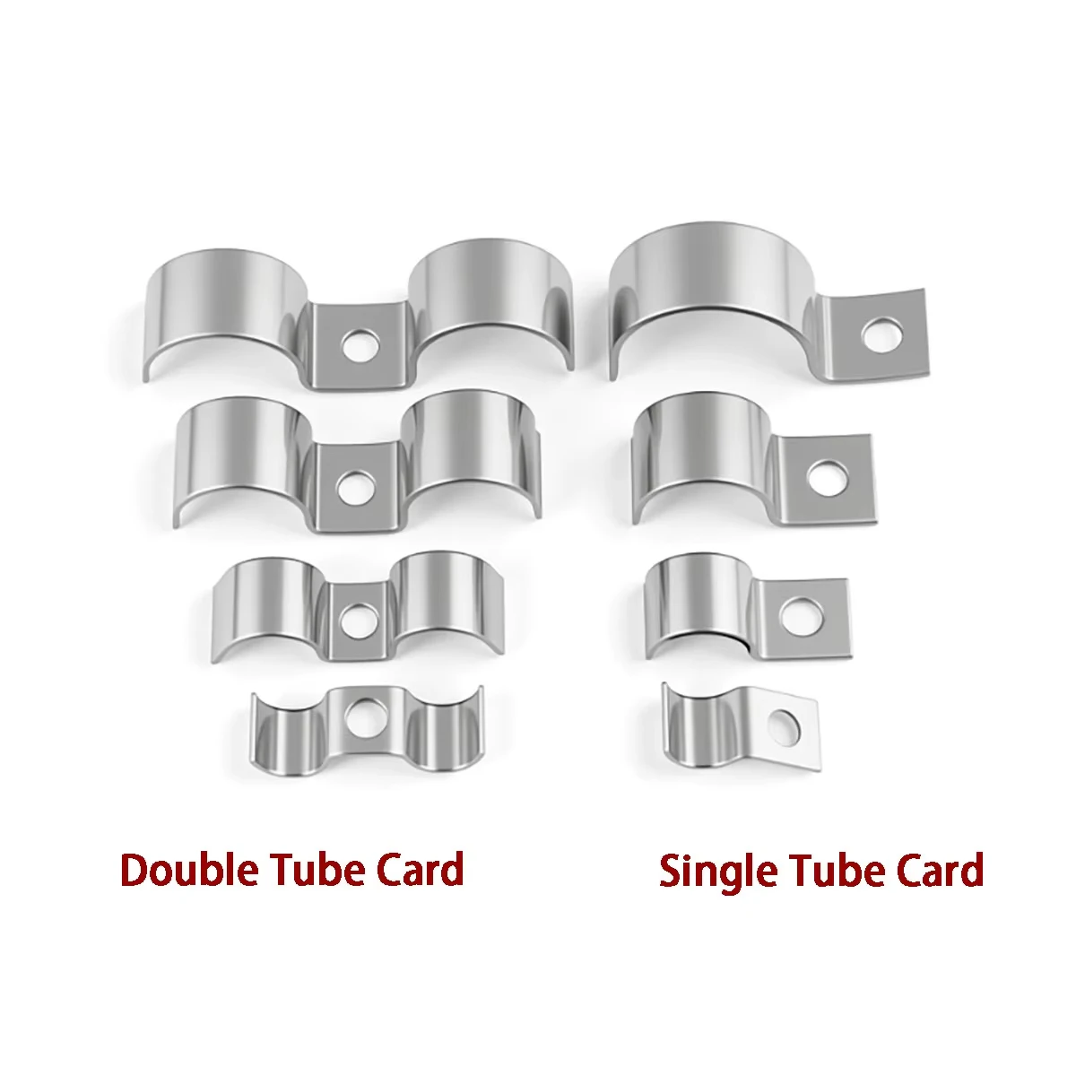 304 Stainless Steel Sinlge P Type M-Type Double Side Lathedog Conduit Tube Hose Pipe Fixed Mounting Bracket Saddle Clip Clamp