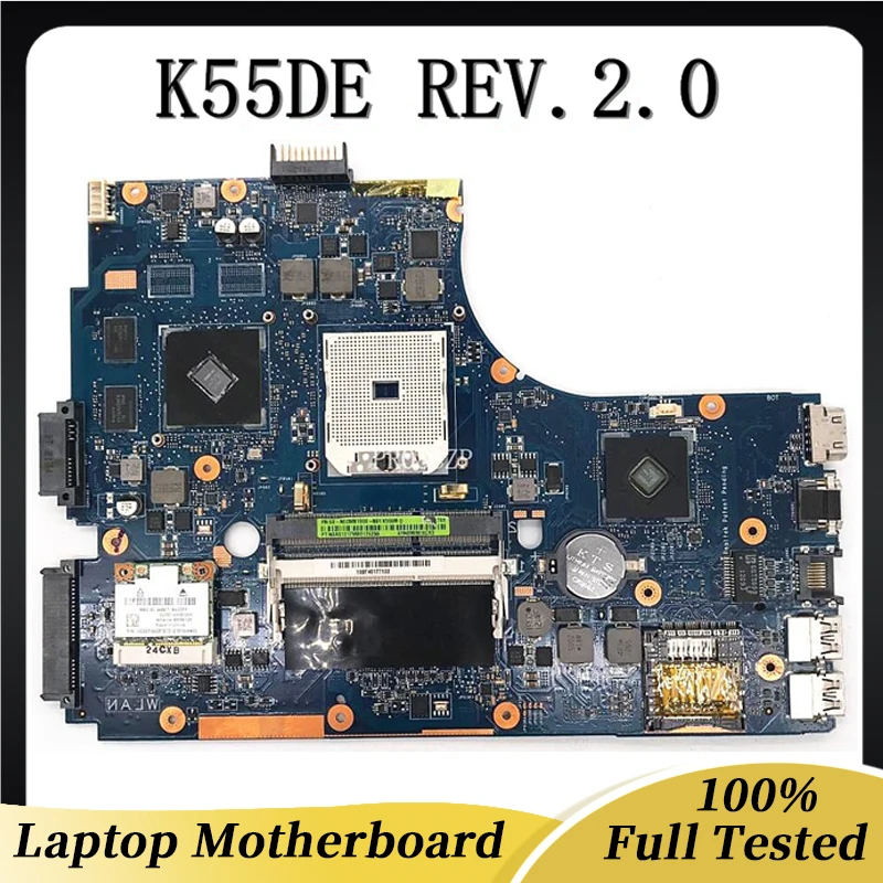 Free Shipping High Quality Mainboard For ASUS A55DR K55DR K55DE REV.2.0 Laptop Motherboard DDR3 100% Full Working Well