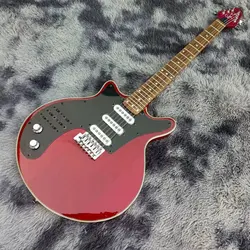 Left-Handed Customization Special Vintage Red 6-String Electric Guitar Pickup Truck And Black Switch