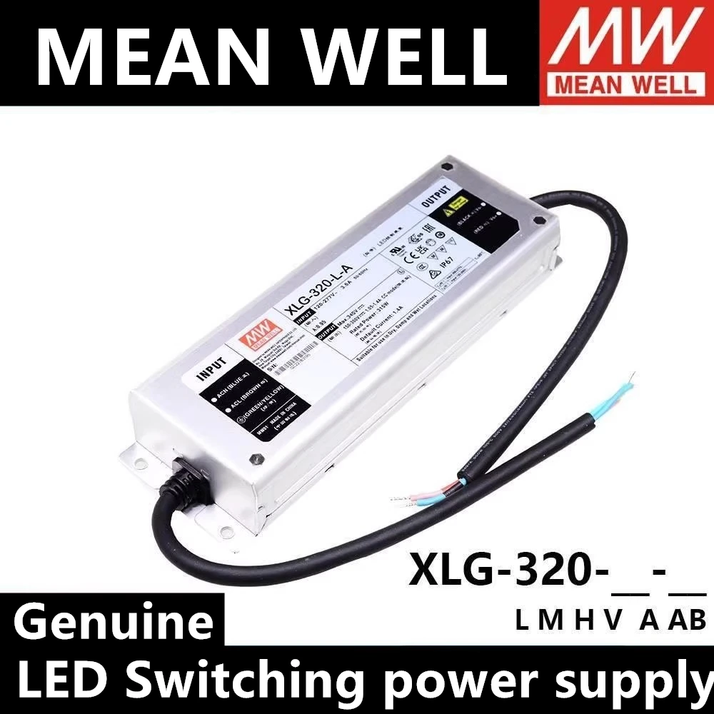 

Taiwan MEAN WELL Switching Power Supply XLG-320-L/M/H/V-A/AB Constant Power LED Driver + Constant voltage Model 24V13A