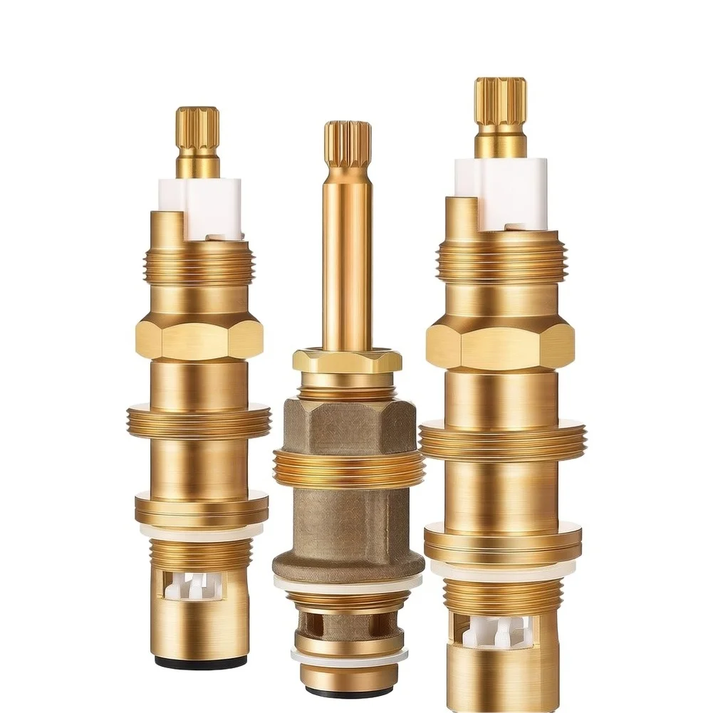 Two Brass Valve Cores and One Diverter for Stem for 910-030 and 910-022 Compatible Tub and Shower Faucet Systems