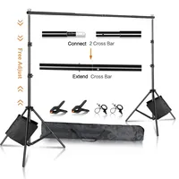 SH 2.6MX3M Photography Backdrop Stand Photo Studio Background Green Screen Backdrops Chromakey Support System With Carry Bag