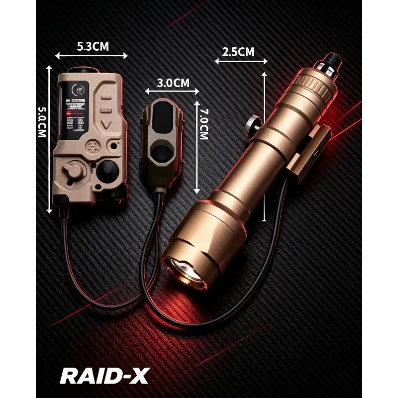RAID‑X Green Infrared Laser Stable Emission Tail Control Light Shift Adjustable Bright Durable Hobby Replacement Parts