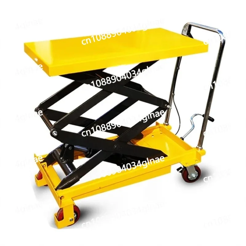 Manual Hydraulic Mobile Scissor Type Small Lifting Platform Truck Electric Fixed Freight Elevator Flat Lift Trolley