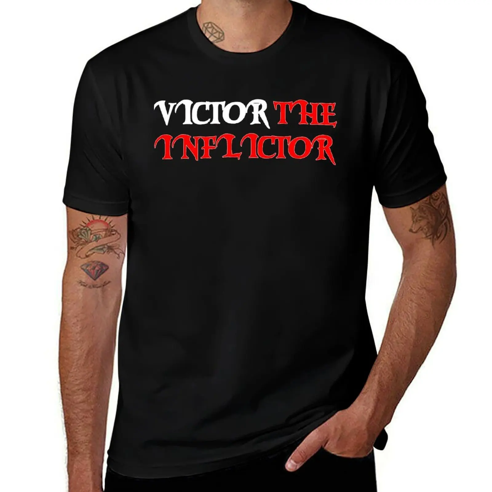 Victor The Inflictor T-Shirt Basic Solid Tee for Daily Use T-Shirt