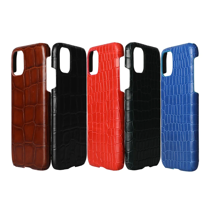 Genuine Leather Case for Apple iPhone 7, 8 Plus, X, XS, 11, 12, 13 Pro Max, 12 Mini, XR, SE 2020, Real Leather Back Cover