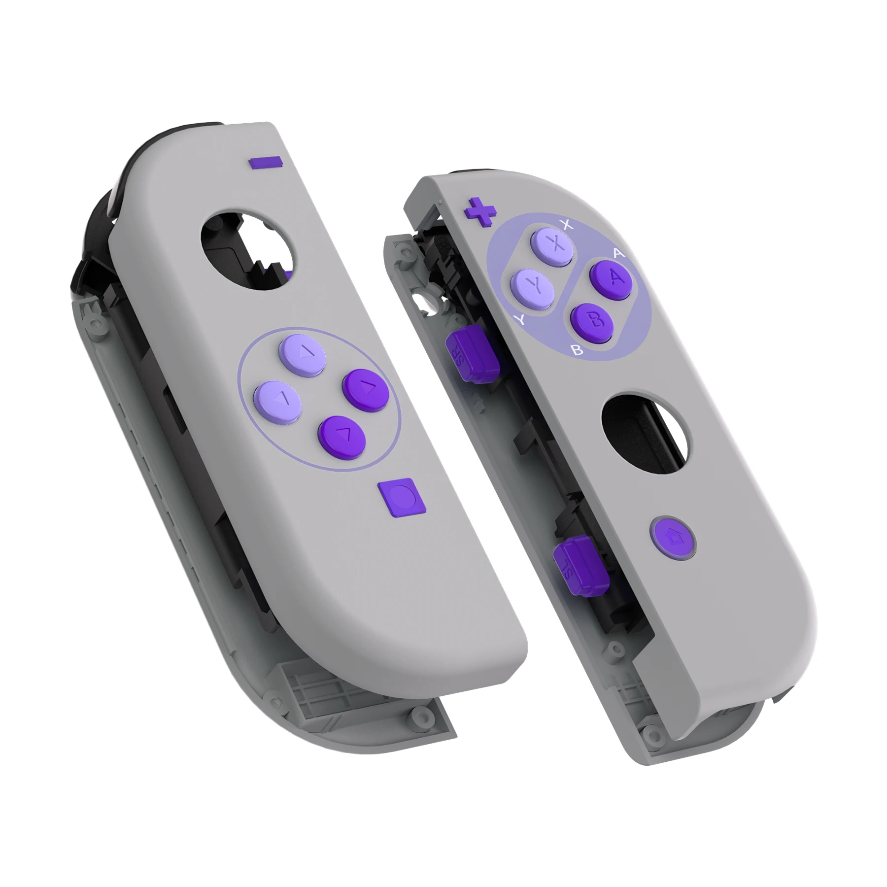 eXtremeRate Housing Shell Case With Full Set Buttons for NS Switch JoyCon & OLED - Classics SNES Style
