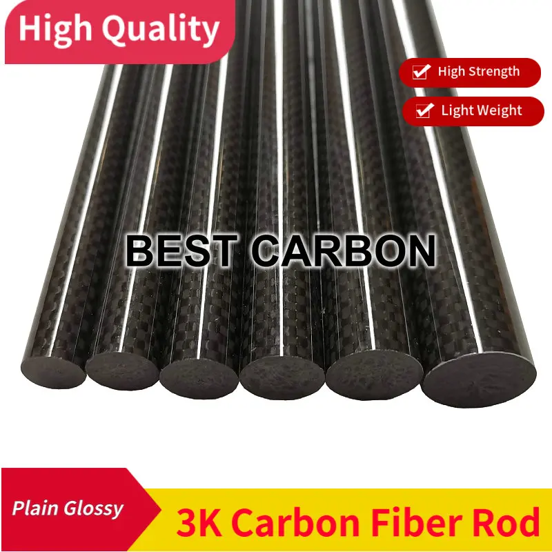 Free Shipping 500mm length OD4 5 6 8 10 11 12 14 15 16 18 20mm,Hing strength 3K Carbon fiber rod used in medical