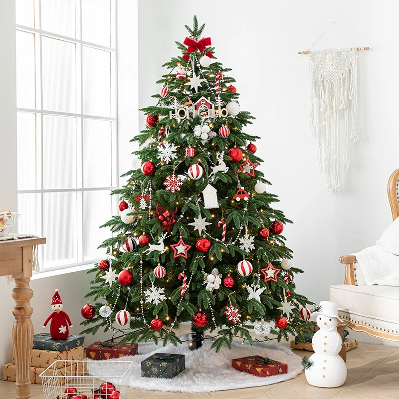 Wholesale New Style 5FT 6FT 7FT PE And PVC Green Artificial Indoor Home Decoration Christmas Tree