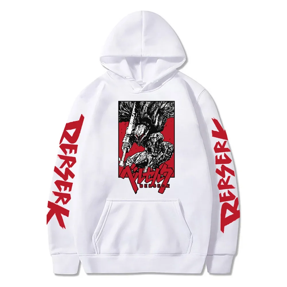 Japanese Anime Hoodie Fashion Hoodies Retro Manga Berserk LoGO print Street patterns youngsters