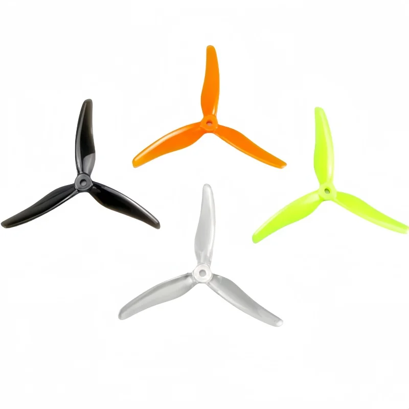 4 Pcs/2 Pairs Gemfan 51433 5 inch 3 Blades/Three Blades Clockwise Counterclockwise Brushless PV Propeller for FPV Racing Drone