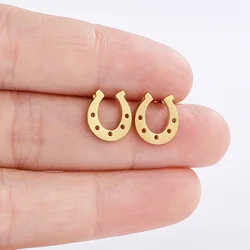 2024 new fashion stainless steel horseshoe earrings product temperament all match birthday anniversary earrings small gift