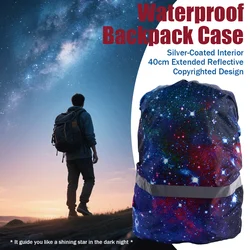 Waterproof Backpack Cover Reflective Backpack Rain Cover Color Print Backpacks Rainproof Covers Bag Reflective Case for Trekking