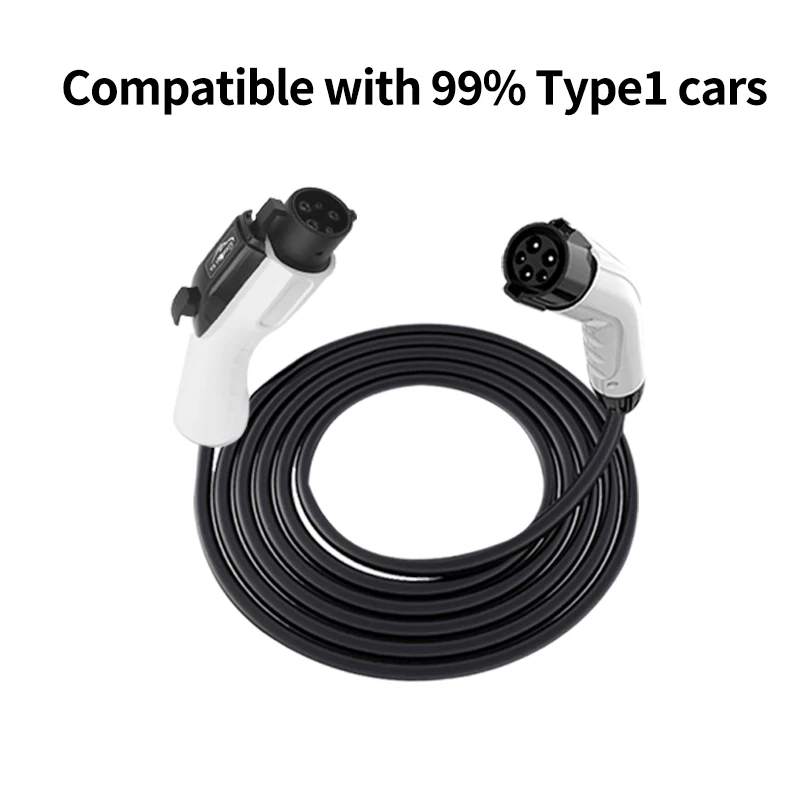 สายชาร์จรถยนต์ไฟฟ้าแบบ Type1 หัวเสียบตัวเมีย J1772 เป็นหัวเสียบตัวผู้ Type1 สำหรับรถยนต์ไฟฟ้า 32A 2ม./5ม./10ม.