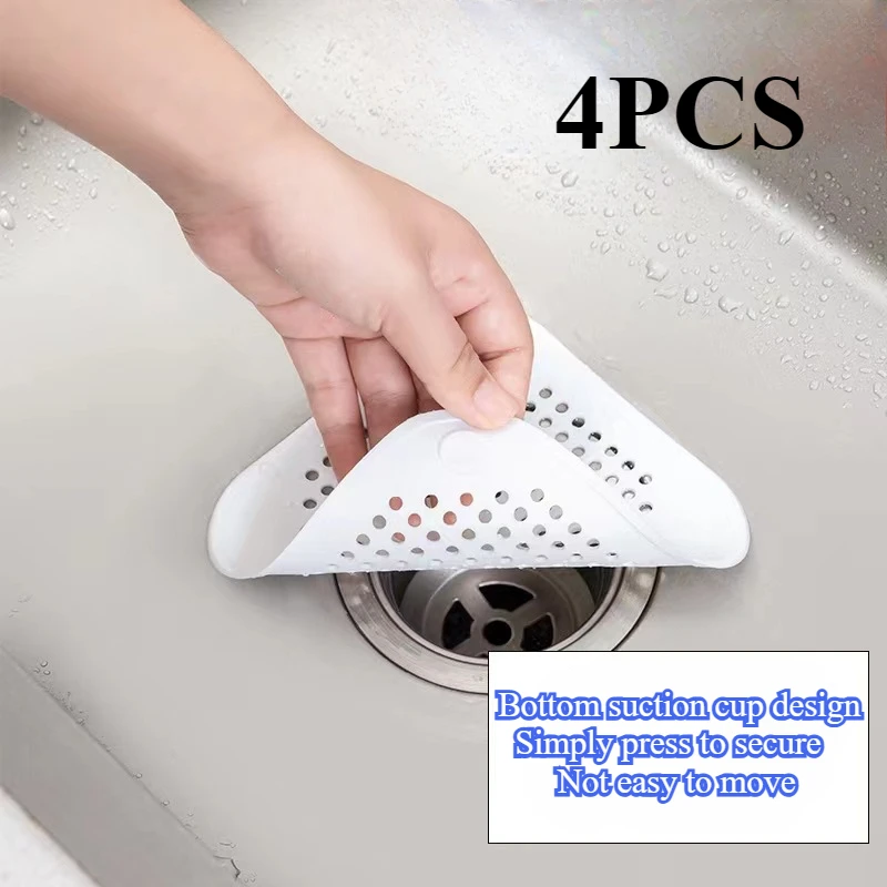 

4Pcs Kitchen Drains Strainers Kitchen Sink Accessories Hair Filter Sink Anti-blocking Strainer Bathtub Shower Floor Drain