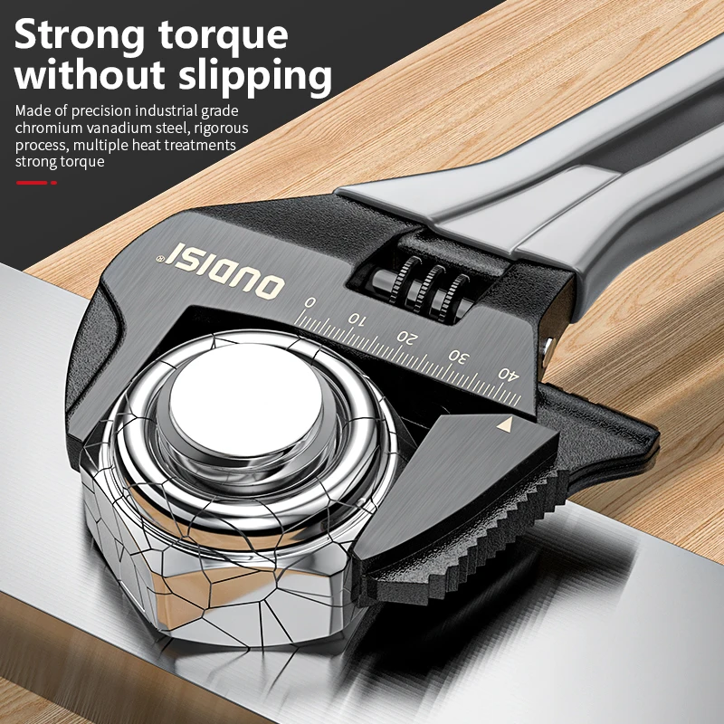 Grande clé ouverte réglable universelle, Mini clé en acier à manche court, outils de réparation ménagers pour salle de bains 5/6/8 pouces