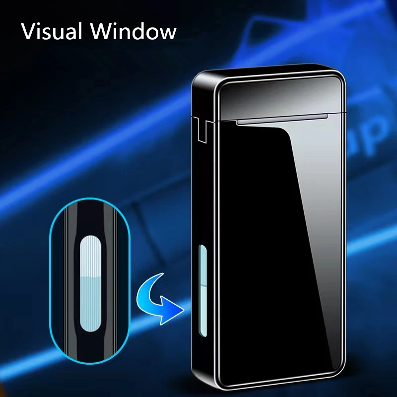 2023 New Windproof Metal USB Lighter Torch Lighter Jet Dual Plasma Arc Lighter Gas Electric Butane Chargeable Pipe Cigar Lighter