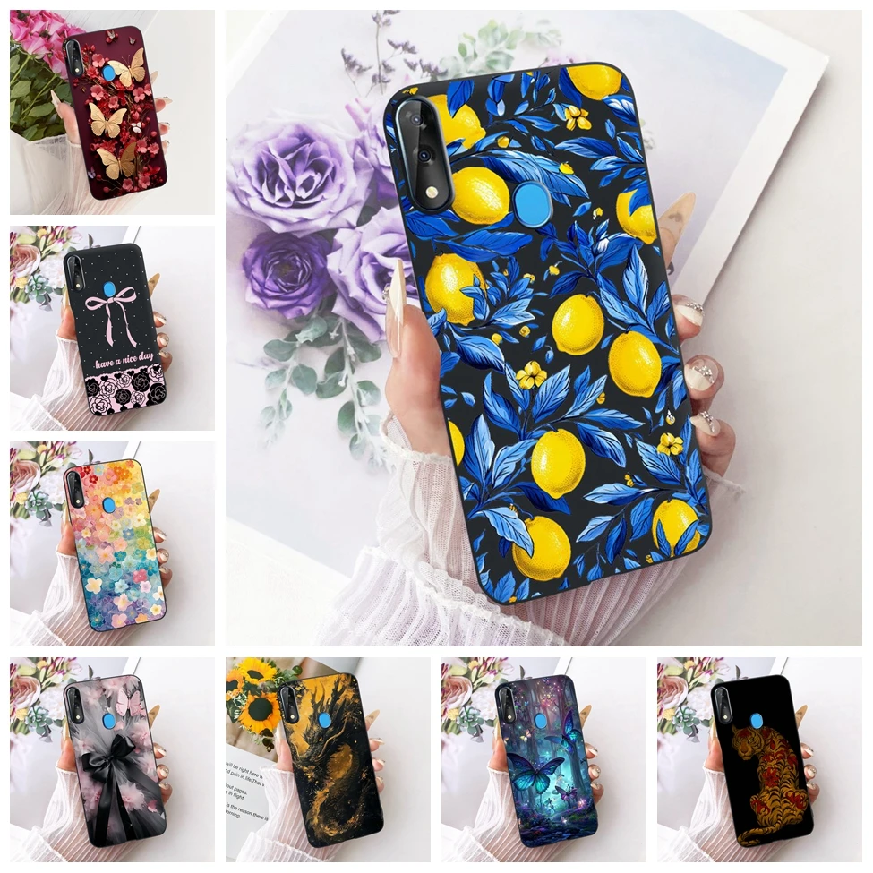 Funda de teléfono para ZTE Blade V10, funda de silicona con diseño de gato, carcasa pintada divertida a la moda para ZTE Blade V10 2019