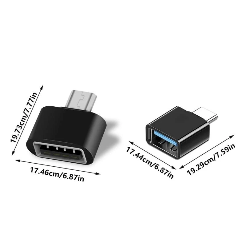 سريع السرعة USB 2.0 A إلى MicroUSB Type C Converters 480MBPs نقل البيانات الدعم وظيفة OTG للأجهزة المختلفة