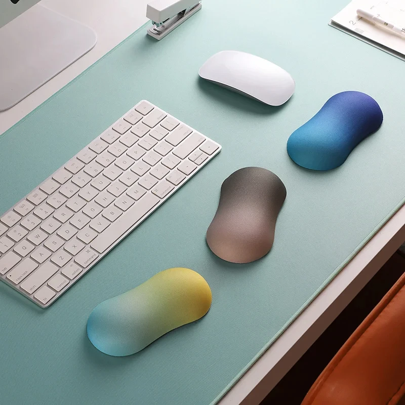 Boho Color Block Wrist Rest Mouse Pad Ergonomic Desk Mat for Office Gaming 12 Vibrant Color Options