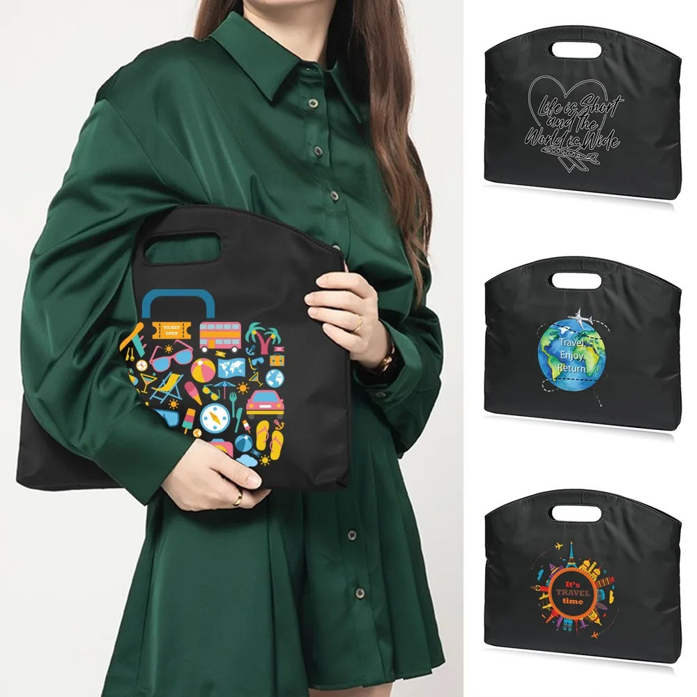 Travel Laptop Briefcase Business Document Organizer Handbags Office Document Meeting Fashion Tote Bag Computer Protection Case