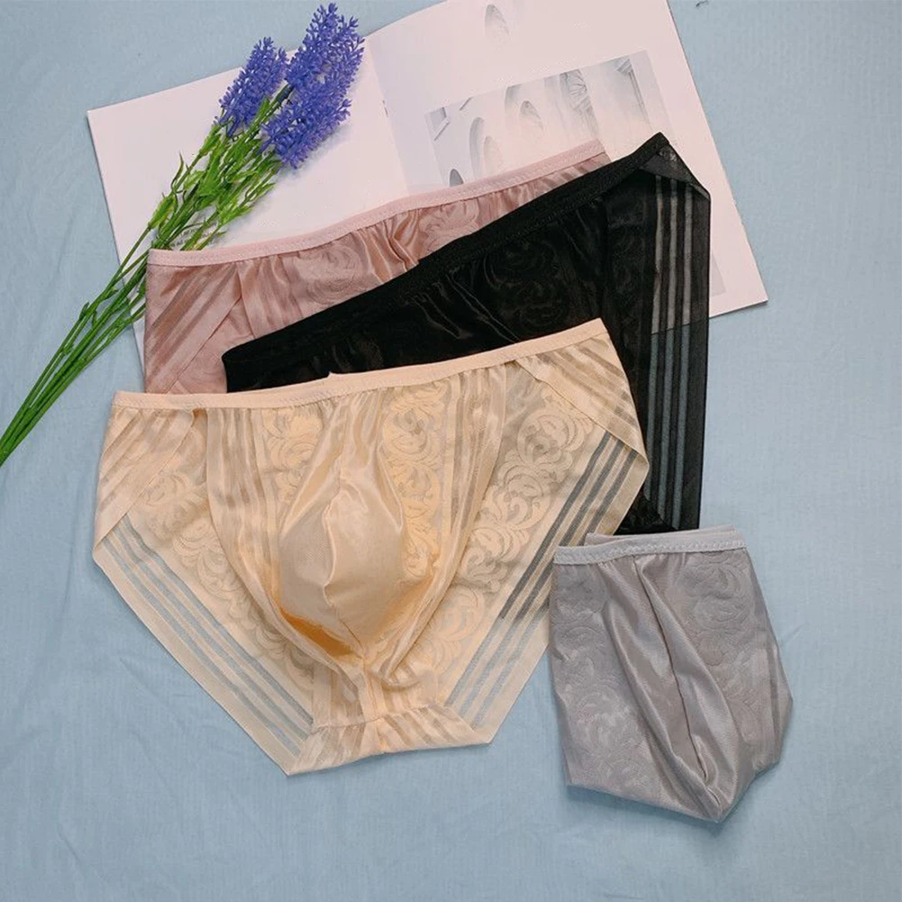 Men Sexy Sissy For Lingerie Seamless See-through Summer Men's Panties Breathable Briefs Pouch Underpants Underwear For Hot Man