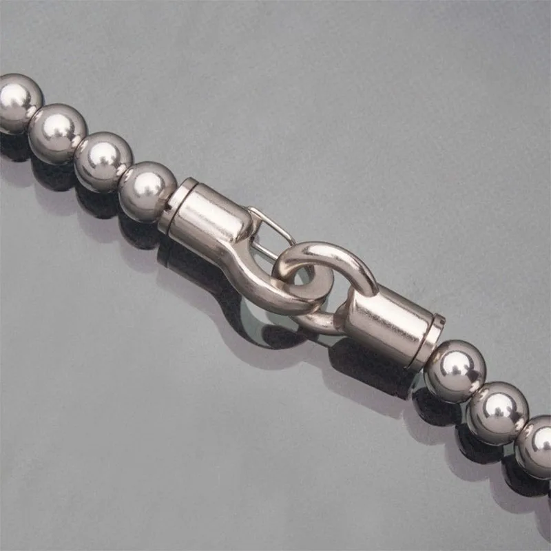 EDC Big Steel Ball Self defense Bracelet Necklace Stainless Steel Whip Titanium Steel Car Personal Safety Self defense