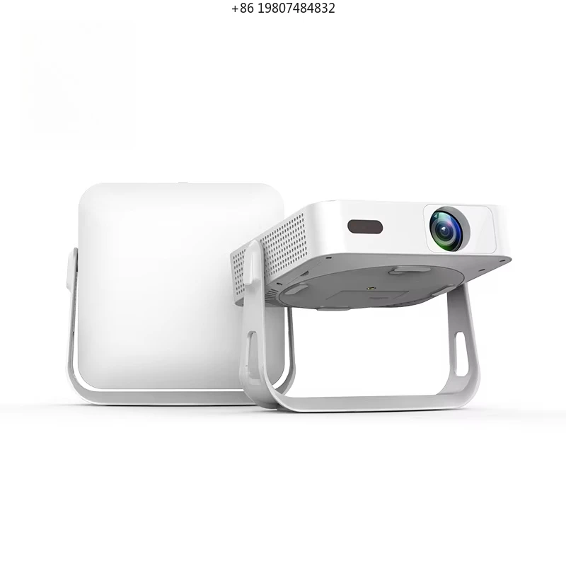 2025 Portable Smart Android 1080P Mini Projector Auto Focus Supports 4K 200 Lumens Built-in Speakers Ceiling Mount Compatible
