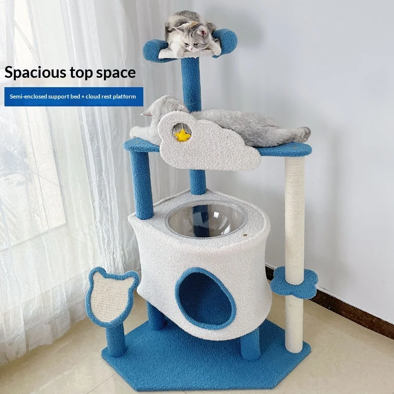 Árbol rascador extra grande para gatos: sisal, plataforma y salto