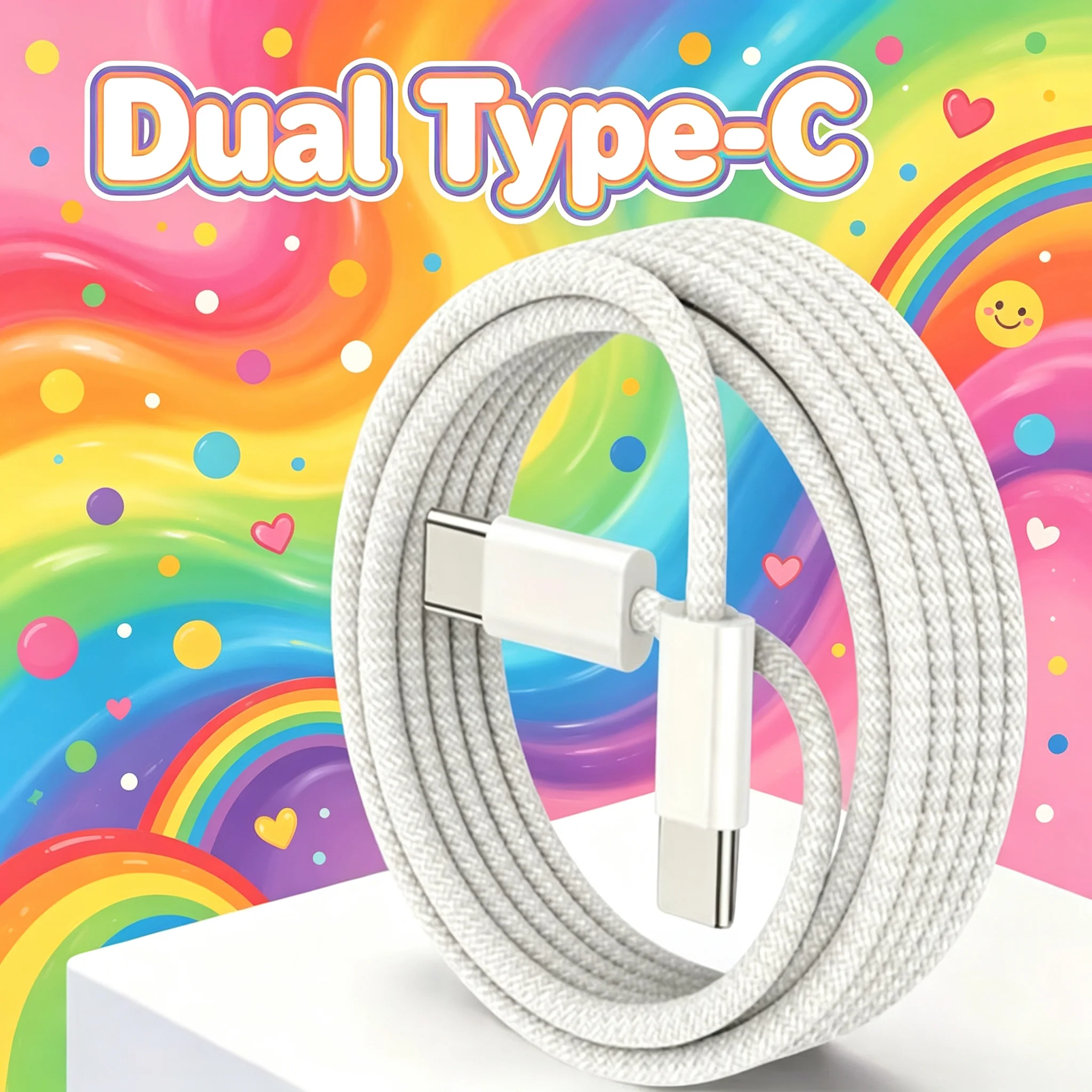 1PCS 240W PD USB-C to USB C High‑Speed  Data Transfer Fast Stable Durable Charger Cable For Apple iPhone & Android Deivce & iPad