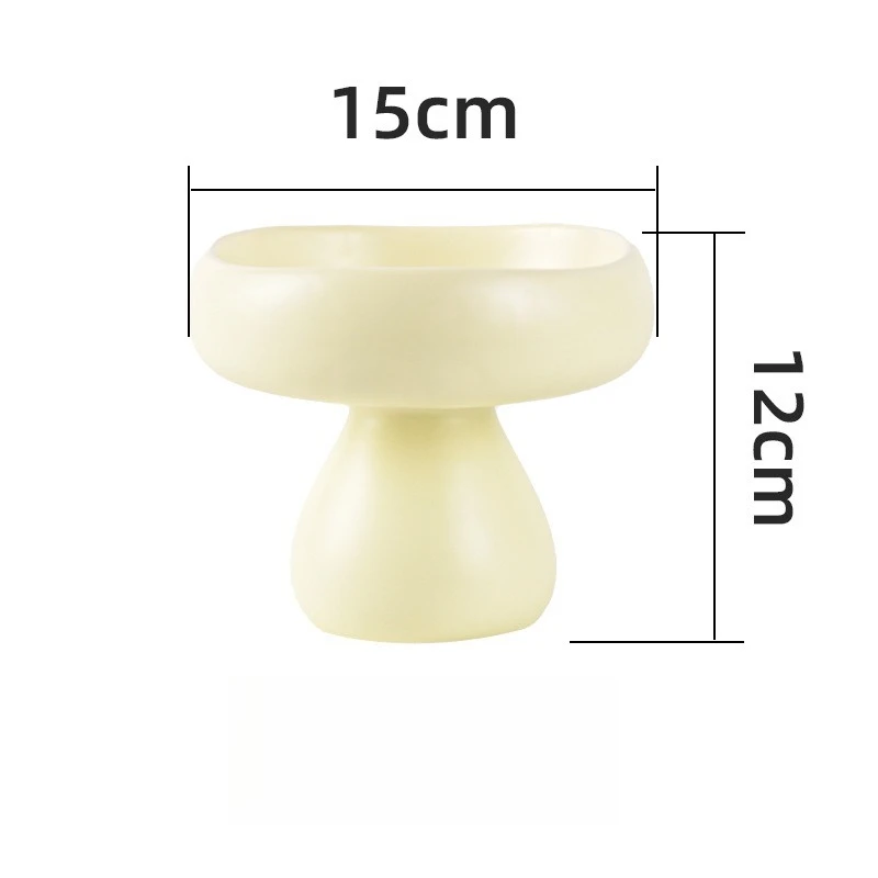 

Mushroom Shaped Ceramic Pet Bowl Elevated Cat Food Water Dish Anti Vomiting Neck Protection Raised Dog Bowl Tableware Supplies
