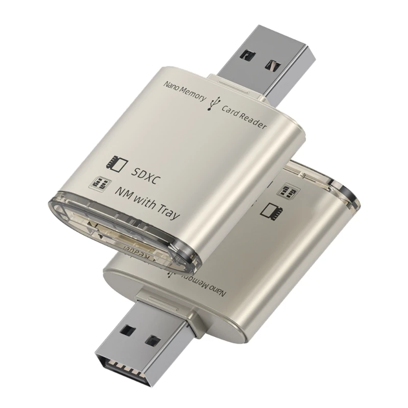Compact USB2.0/USB3.0 to NM Card Reader Supports Various Memory Cards, Quick File Access Supports up to 2TB Memory Dropship