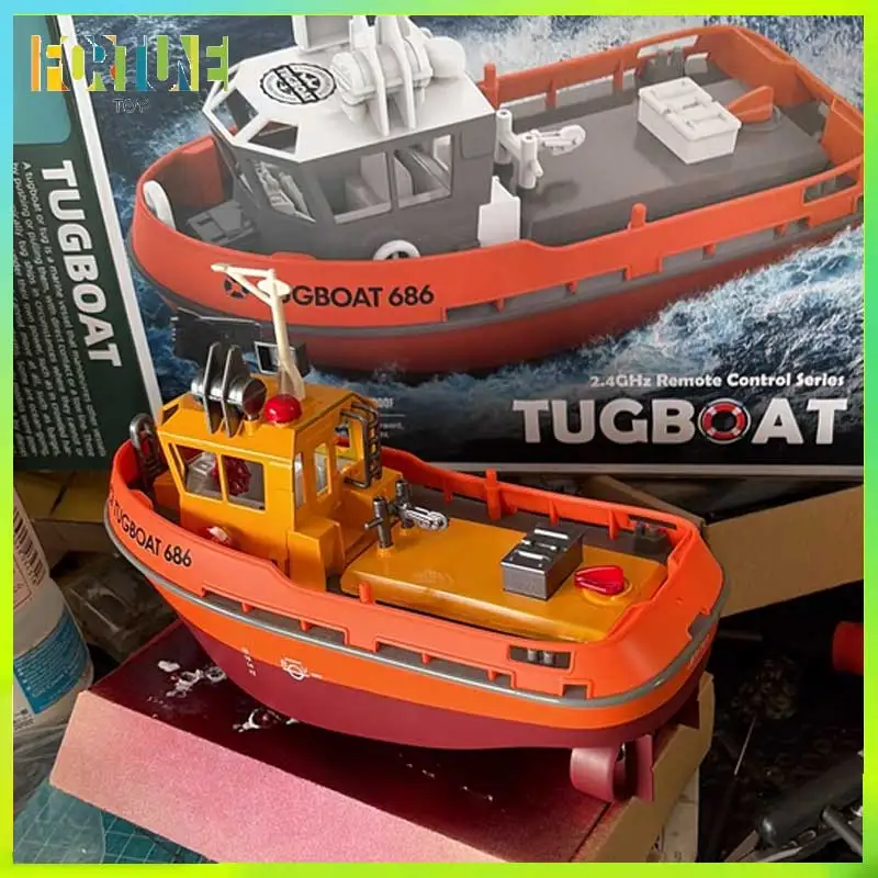 

Радиоуправляемый буксир RGT, масштаб 1:72, с двумя моторами, имитация, перезаряжаемый, детская игрушка с радиоуправлением, внедорожник для игр на улице