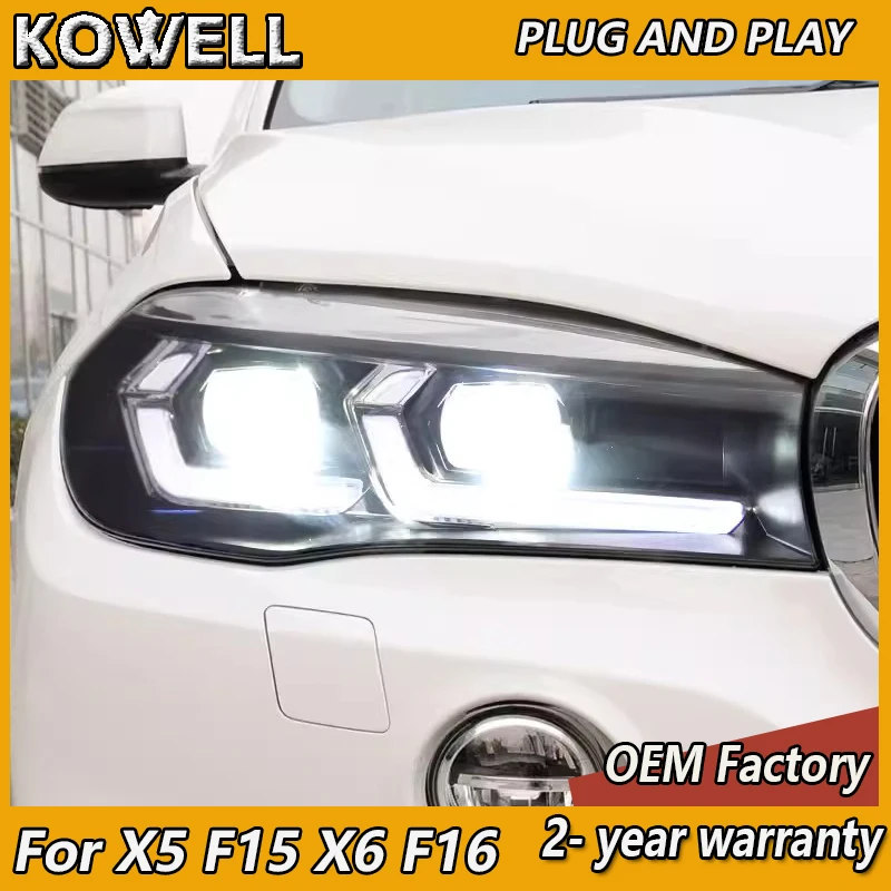 

Car Styling for BMW X5 F15 Headlight 2013-2019 X6 F16 Head Light F85 E70 E71 DRL Turn Signal Low High Beam Projector Lens