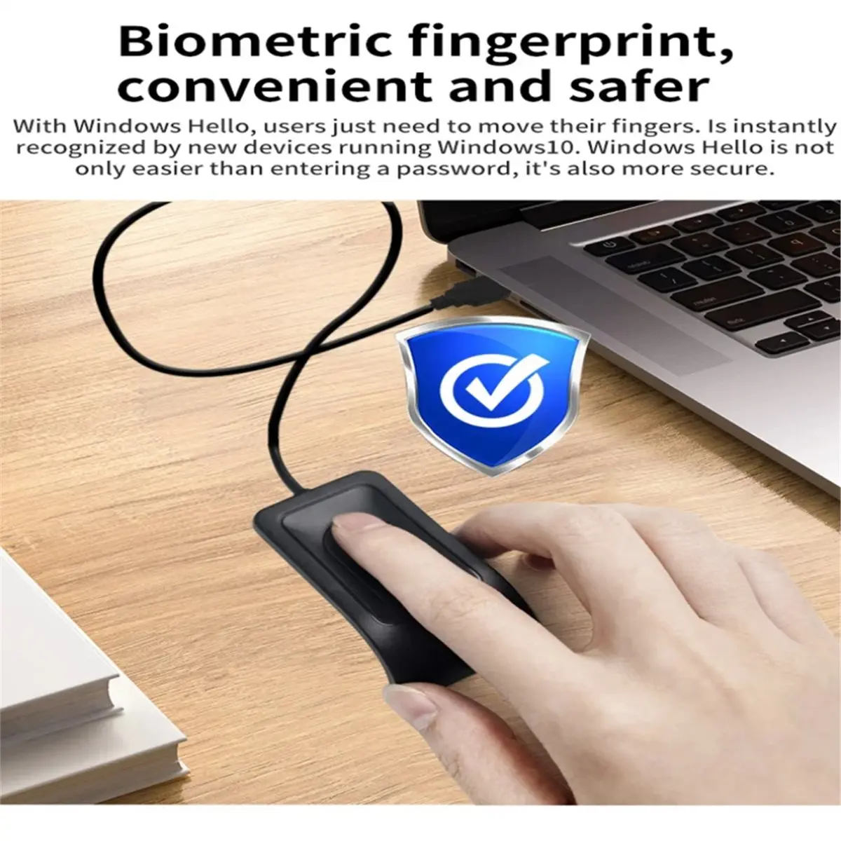 -[T846C Digital]Biometric Fingerprint Login USB Scanner Reader for 10 11,Secure Biometrics Security Key, Safe Account Login