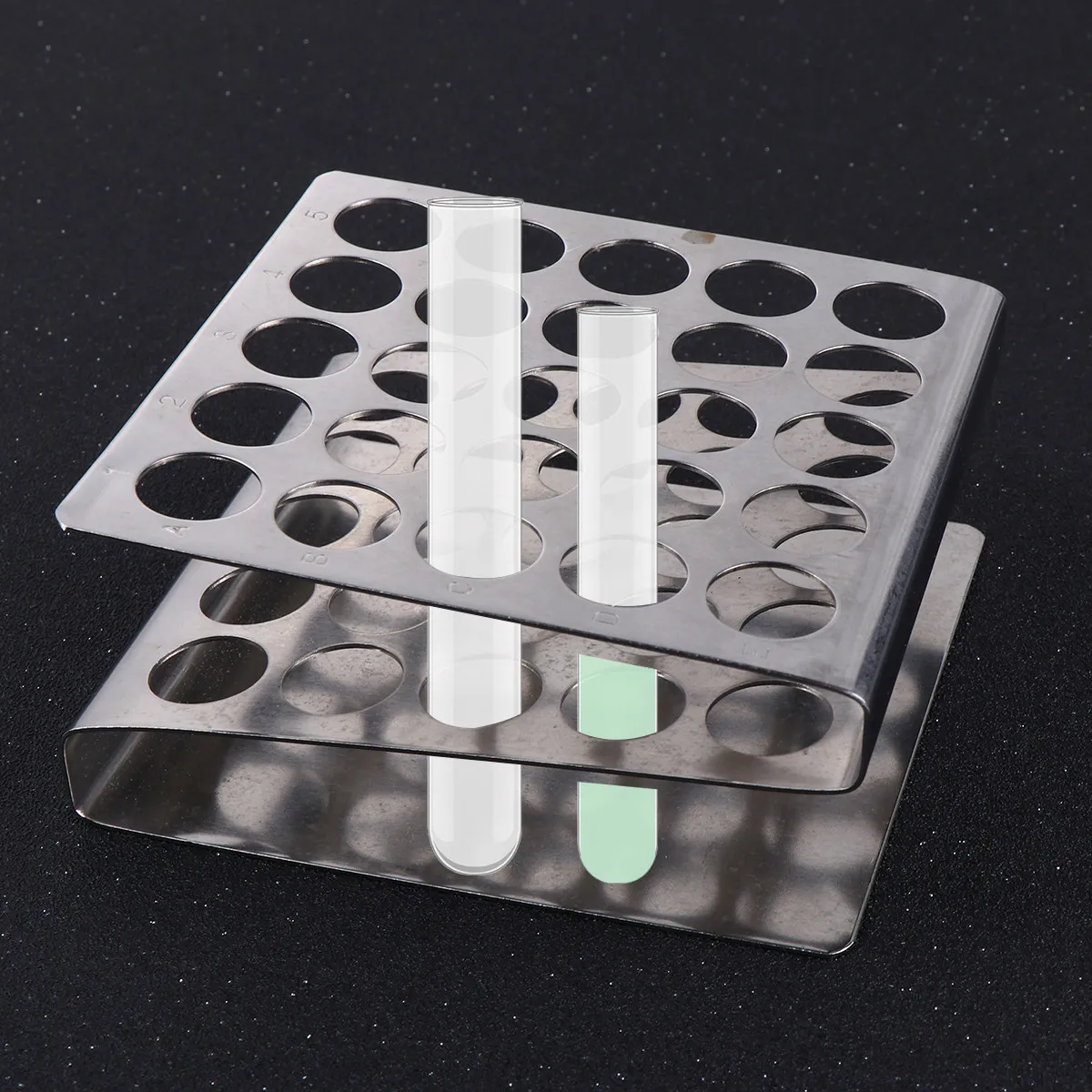 Vents Test Tube Rack Holder Thickened Centrifuge Tube Organizer School Laboratory Supplies Test Stand Silver view 3