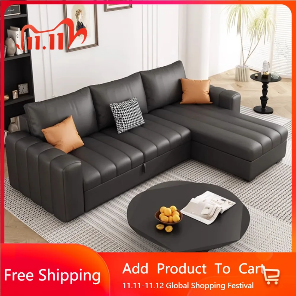 

Enclosed Nordic Living Room Sofas Family Elegant Reclining Sofa Genuine Leather Designer Creative Divano Postmodern Furniture