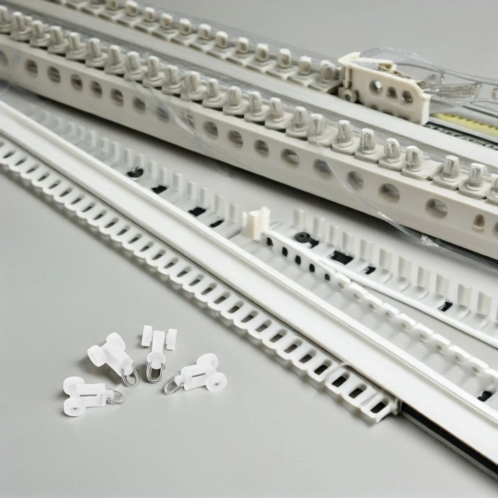 100pcs Heavy Duty Curtain Track Rollers 0.98x0.39 Inch for Ripple Fold Drapery, Smooth Sliding Rail Gliders