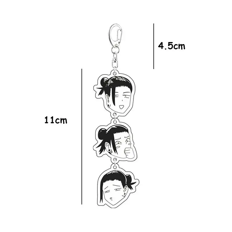 Anime Cosplay drôle Long porte-clés Gojo Satoru Geto Suguru sac pendentif porte-clés Fans Collection accessoires