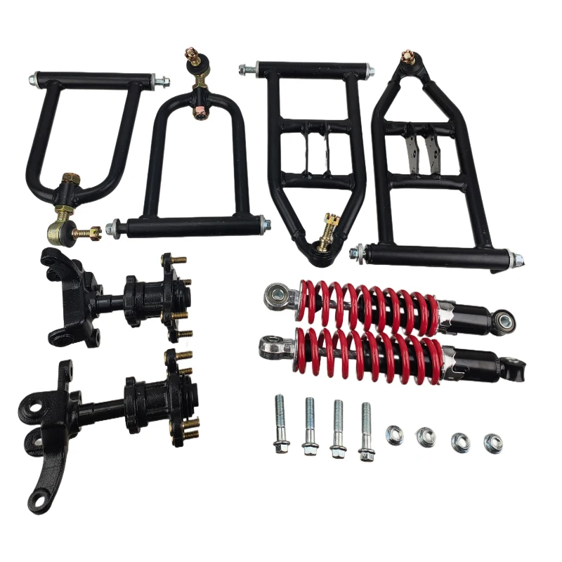 High-End 340mm Upper and Lower Swingarm+Suspension Shock for ATV Quad Bike Buggy Go Kart Direct Replacement