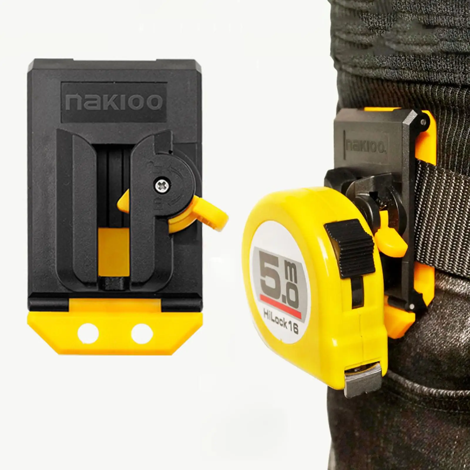 Tape Measure Holder PP Belt Clip Self Locking Tool Holder Belt Accessory for DIY Woodworking