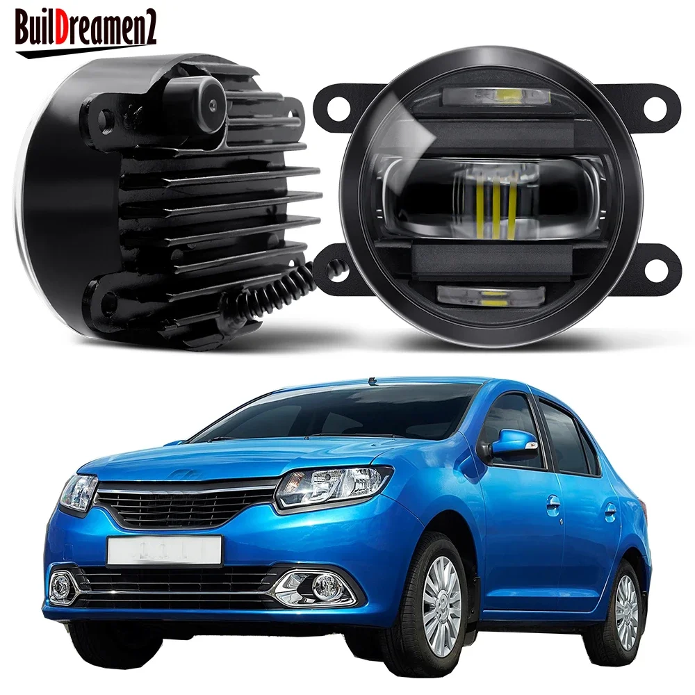 

2IN1 30W H11 Car LED Fog Light Assembly with DRL Function For Renault Logan 2004-2015 Aluminum Fog Daytime Running Lamp 2 Pieces