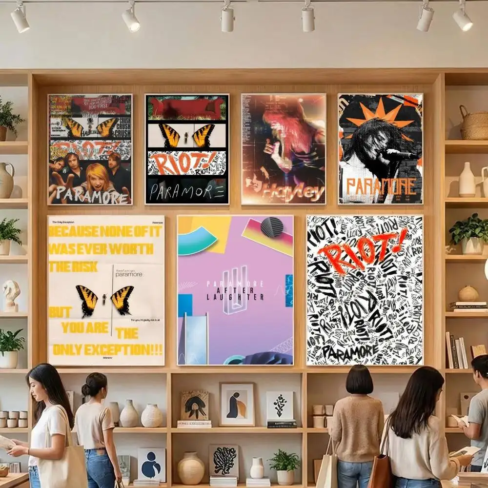 Rock Band Album P-Paramore   Vintage Posters Sticky Vintage Room Home Bar Cafe Decor Kawaii Room Decor