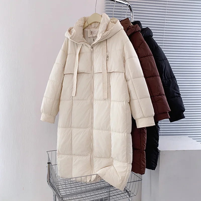 

Women Parkas Zipper Thick Casual Jacket Hoodies Casual Full Sleeve Solid Long Coats Pockets Elegant Outerwear Warm Autumn Winter