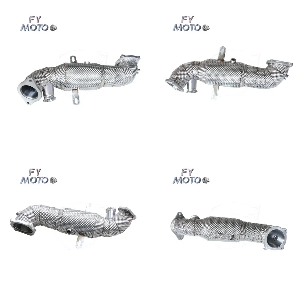 Downpipe de Alto Flujo con Catalizador para Alfa Romeo Giulia 2.0T 2017+ 200P/280P, con Protector Térmico