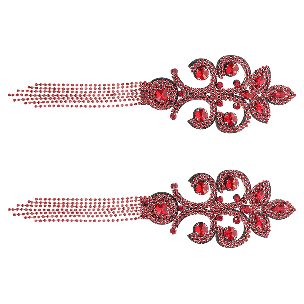 

2Pcs Rhinestone Tassel Epaulettes Beaded Shoulder Fringe Trim Vintage Blazer Party Decoration Rhinestone Tassel Fringe Trim