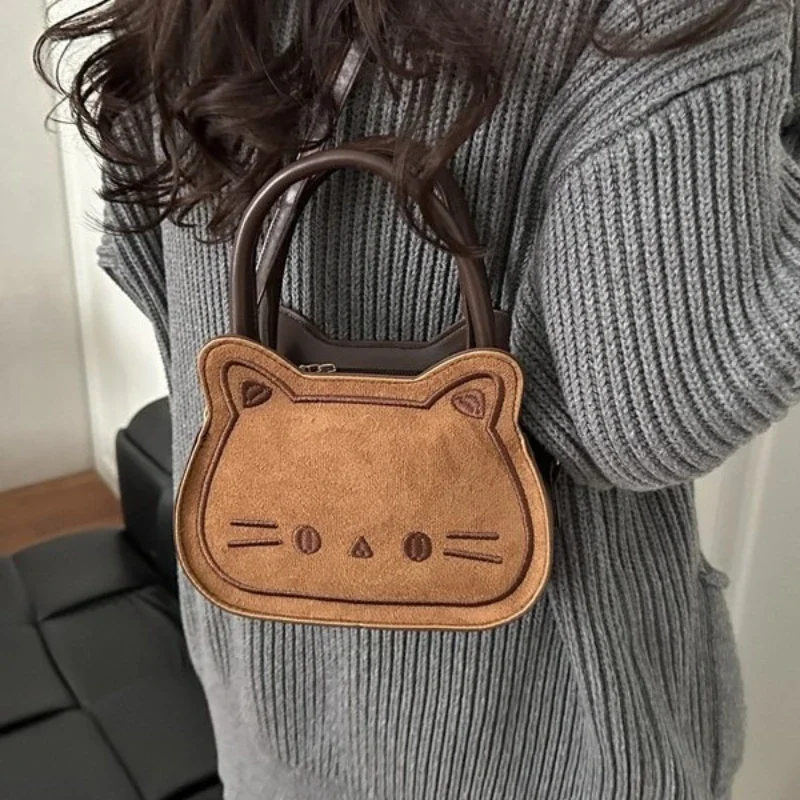 

Handbag Cute Funny Bread Cat 2025 New Fashion Versatile Simple Premium Single Shoulder Crossbody Handbag Cross