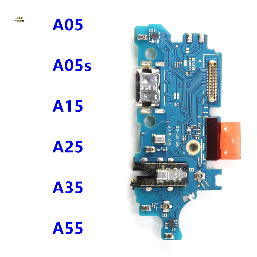 USB Charger Port Dock Board For Samsung Galaxy A05 A05S A15 A25 A35 A55 Phone Charging Connector Plate Jack Flex Cable With IC