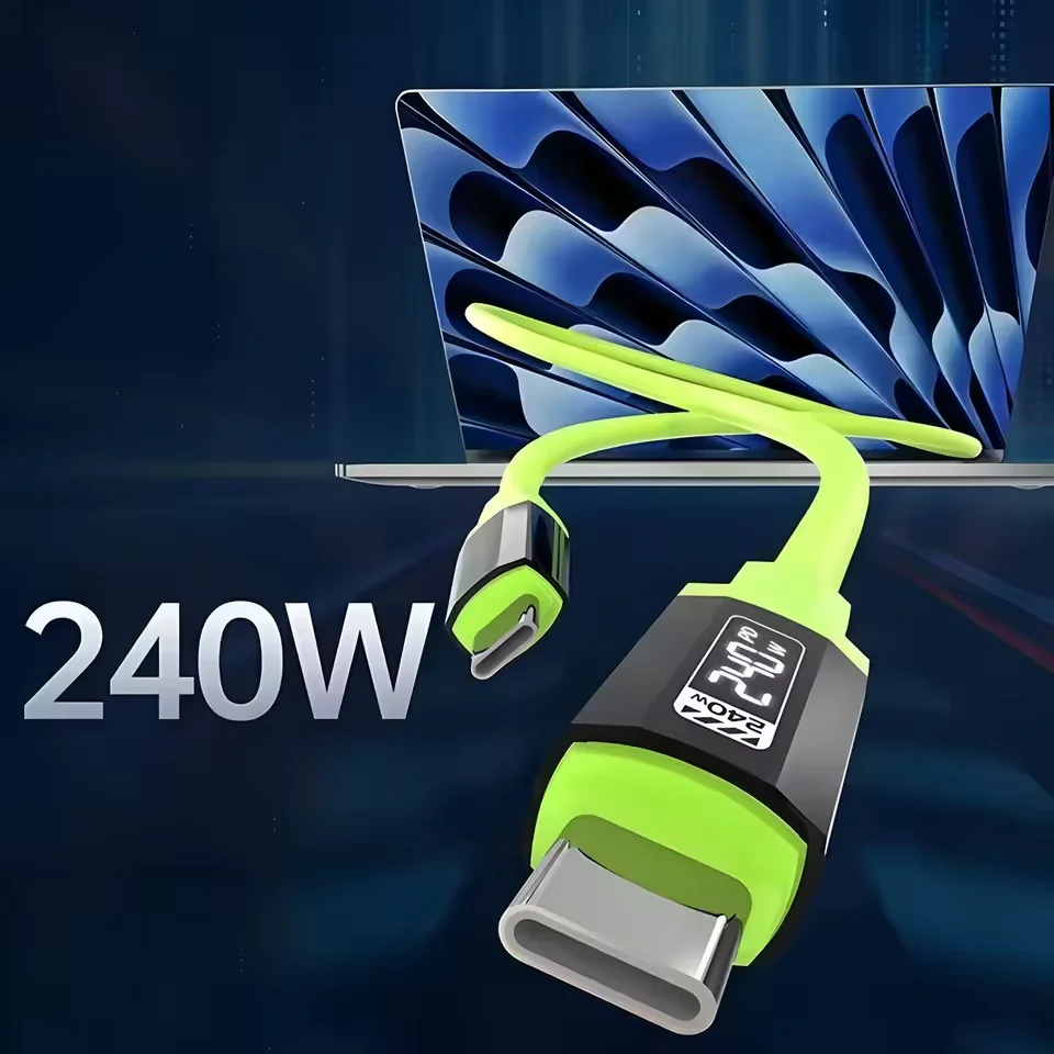 Type C To Type C 240W Super Fast Charging Cable Universal High Power Charger USB Cord for iPhone 16 15 14 Xiaomi Huawei Samsung