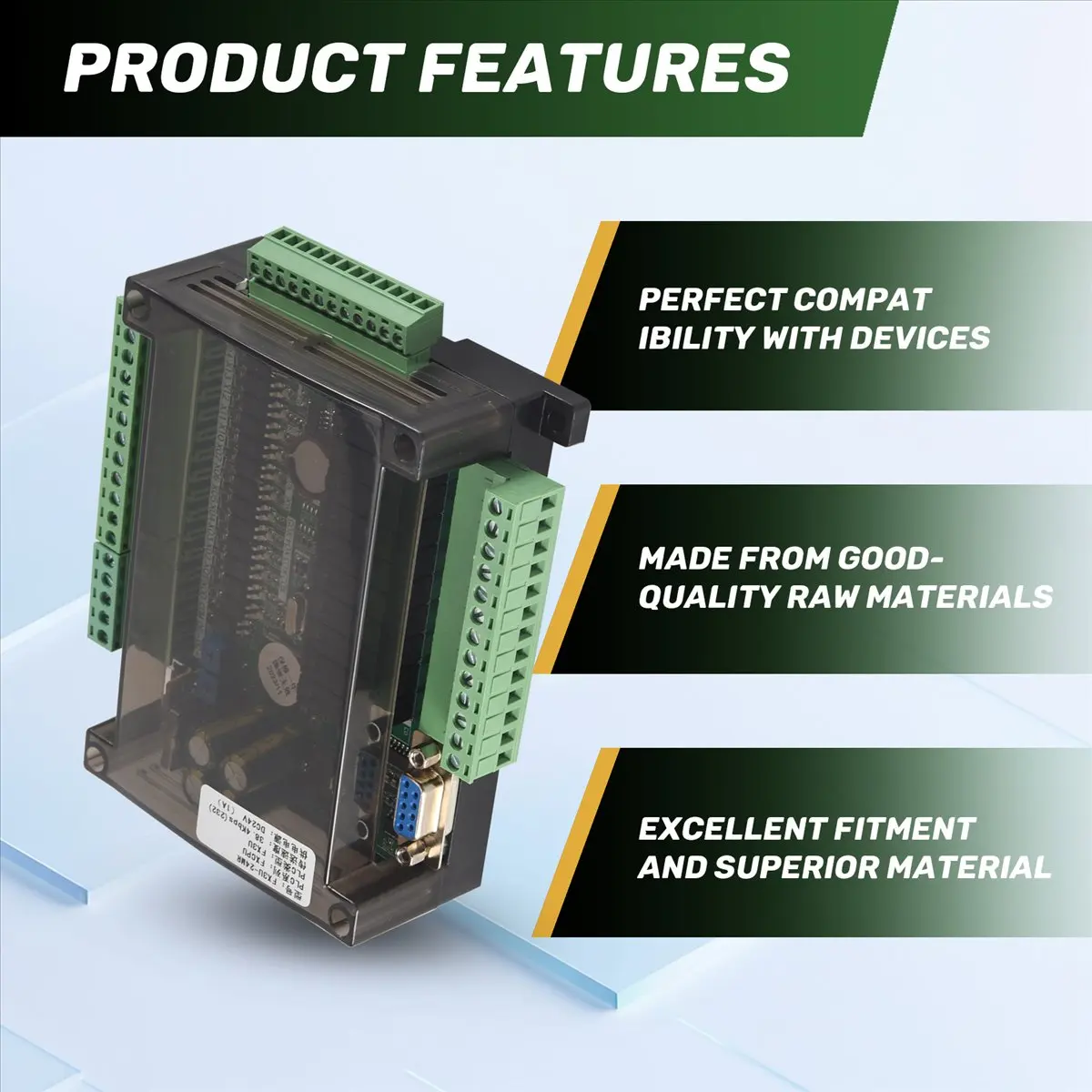 (AIMA) FX3U 24MR 6AD RS485 RTC (Real Time Clock) 14 Input 10 Relay Output 6 Analog Input 2 Analog Output Plc Controller